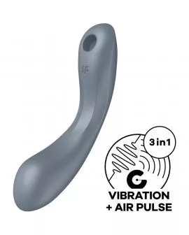 SATISFYER - CURVE TRINITY 1 AIR PULSE VIBRATION GRAU