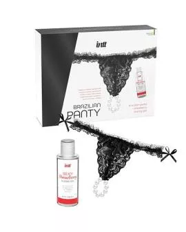 INTT Releases - Brasilianisches Schwarzes Perlen-Höschen - Gleitgel 50 ml