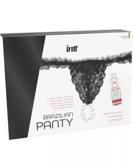 INTT Releases - Brasilianisches Schwarzes Perlen-Höschen - Gleitgel 50 ml