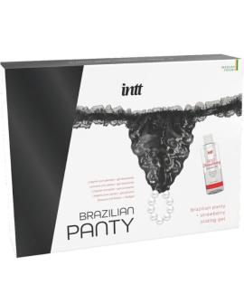 INTT Releases - Brasilianisches Schwarzes Perlen-Höschen - Gleitgel 50 ml