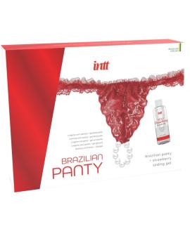 INTT Releases - Rotes Perlen-Höschen Brasilianisch & Gleitgel 50 ml
