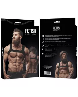 Fetish Submissive Attitude - Neopren-Brustgeschirr Männer Größe L