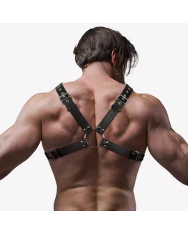 Submissive Attitude - Kreuzbrustgeschirr für Männer Öko-Leder