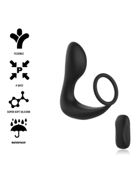 BLACK&SILVER - ANALMASSAGER MIT FERNBEDIENUNG, WIEDERAUFLADBARES SILIKON SCHWARZ