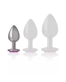 INTENSE - ALUMINIUM-METALL-ANAL-STECKER ROSA HERZ GRÖSSE S