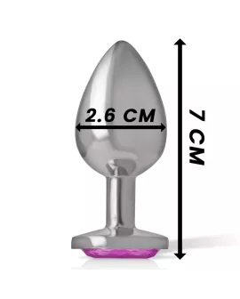 INTENSE - ALUMINIUM-METALL-ANAL-STECKER ROSA HERZ GRÖSSE S