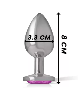 INTENSE - ALUMINIUM-METALL-ANAL-STECKER ROSA HERZ GRÖSSE M