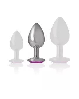 INTENSE - ALUMINIUM-METALL-ANAL-STECKER ROSA HERZ GRÖSSE M