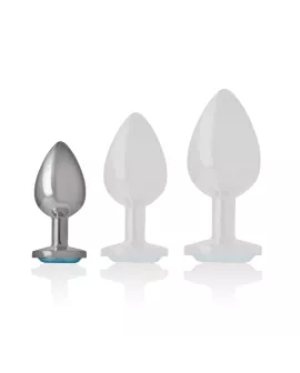 INTENSE Aluminium Anal-Stecker - Blaues Herz, Größe S