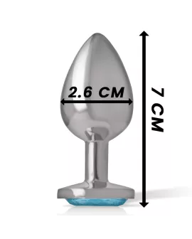 INTENSE Aluminium Anal-Stecker - Blaues Herz, Größe S