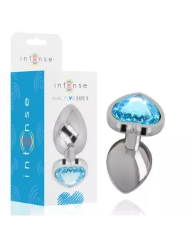 INTENSE Aluminium Anal-Stecker - Blaues Herz, Größe S