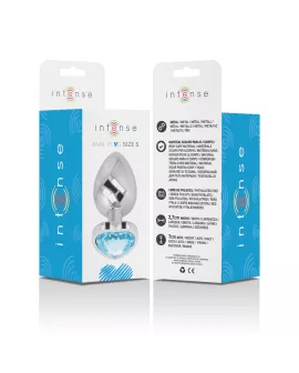 INTENSE Aluminium Anal-Stecker - Blaues Herz, Größe S