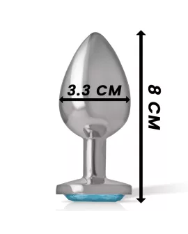 INTENSE - ALUMINIUM-METALL-ANAL-STECKER, BLAUES HERZ, GRÖSSE M