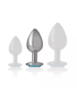 INTENSE - ALUMINIUM-METALL-ANAL-STECKER, BLAUES HERZ, GRÖSSE M