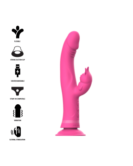 INTENSE - JULIO RABBIT VIBRATOR ROSA SILIKON