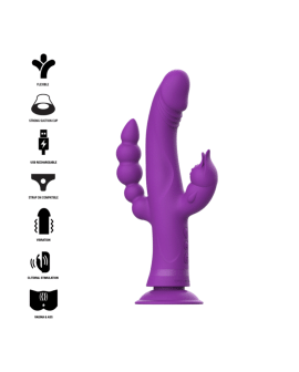 INTENSE - CASANOVA RABBIT SILIKONVIBRATOR DREIFACHMOTOR LILA