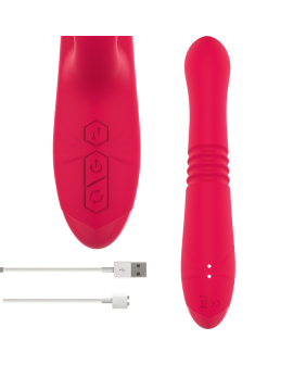 Intense Dua Multifunktions-Vibrator - Auf/Ab mit Roter Zunge