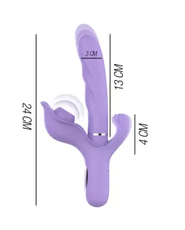 INTENSE - BILLIE MULTIFUNKTIONS-WIEDERAUFLADBARER VIBRATOR MIT SAUG- UND PULSIERENDEM LILA