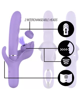 INTENSE - BILLIE MULTIFUNKTIONS-WIEDERAUFLADBARER VIBRATOR MIT SAUG- UND PULSIERENDEM LILA