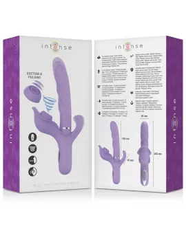INTENSE - BILLIE MULTIFUNKTIONS-WIEDERAUFLADBARER VIBRATOR MIT SAUG- UND PULSIERENDEM LILA