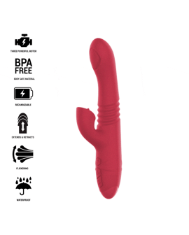 Intense Dua Multifunktions-Vibrator - Auf/Ab mit Roter Zunge