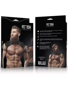 Fetish Brigade - Verstellbares Halsgeschirr Männer Öko-Leder