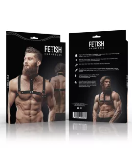 Fetish Submissive Attitude - Öko-Leder Brustgurt für Männer