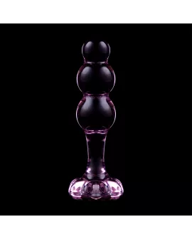 Nebula Series by Ibiza - Modell 1 Analplug Borosilikatglas Rosa 10,5 cm