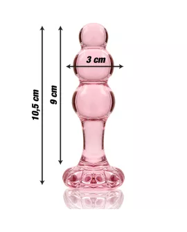 Nebula Series by Ibiza - Modell 1 Analplug Borosilikatglas Rosa 10,5 cm