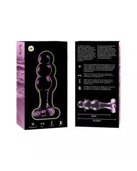 Nebula Series by Ibiza - Modell 1 Analplug Borosilikatglas Rosa 10,5 cm