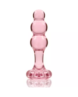 Nebula Series by Ibiza - Modell 1 Analplug Borosilikatglas Rosa 10,5 cm