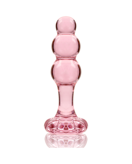 Nebula Series by Ibiza - Modell 1 Analplug Borosilikatglas Rosa 10,5 cm