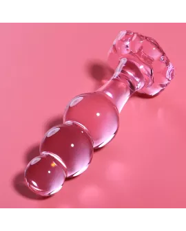 Nebula Series by Ibiza - Modell 1 Analplug Borosilikatglas Rosa 10,5 cm