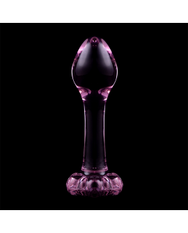 Nebula Series by Ibiza - Modell 2 Analplug Borosilikatglas rosa 11 cm