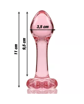 Nebula Series by Ibiza - Modell 2 Analplug Borosilikatglas rosa 11 cm