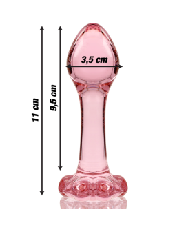 Nebula Series by Ibiza - Modell 2 Analplug Borosilikatglas rosa 11 cm
