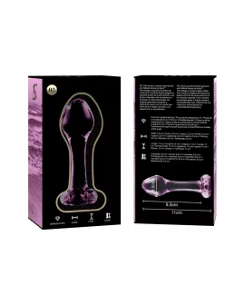 Nebula Series by Ibiza - Modell 2 Analplug Borosilikatglas rosa 11 cm