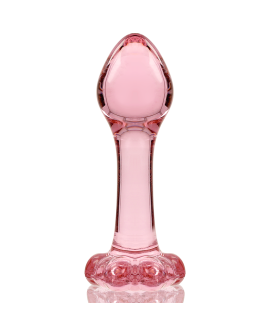 Nebula Series by Ibiza - Modell 2 Analplug Borosilikatglas rosa 11 cm