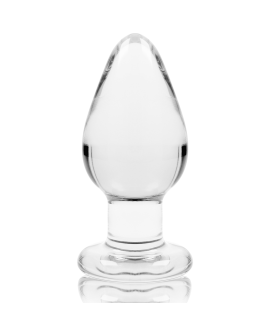 Nebula Series by Ibiza Modell 3 - Analplug Borosilikatglas Transparent 11 cm Ø 5 cm