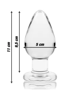 Nebula Series by Ibiza Modell 3 - Analplug Borosilikatglas Transparent 11 cm Ø 5 cm