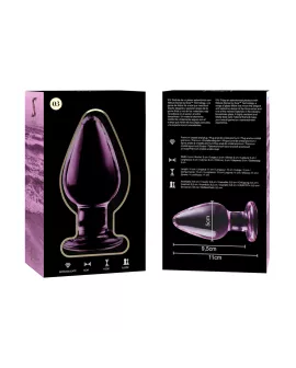 Nebula Series by Ibiza - Modell 3 Analplug Borosilikatglas Rosa 11 cm - Ø 5 cm