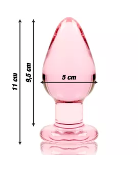 Nebula Series by Ibiza - Modell 3 Analplug Borosilikatglas Rosa 11 cm - Ø 5 cm