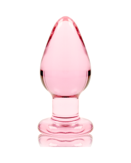 Nebula Series by Ibiza - Modell 3 Analplug Borosilikatglas Rosa 11 cm - Ø 5 cm