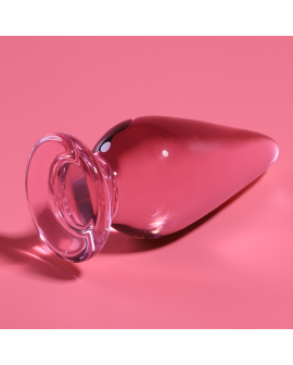Nebula Series by Ibiza - Analplug Modell 4 Rosa Borosilikatglas 11cm - 5cm