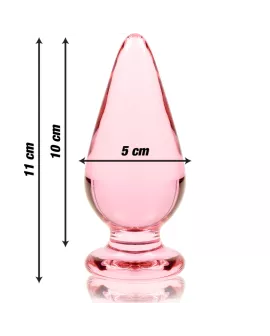 Nebula Series by Ibiza - Analplug Modell 4 Rosa Borosilikatglas 11cm - 5cm