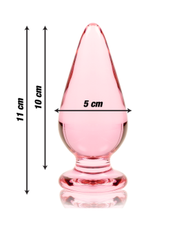 Nebula Series by Ibiza - Analplug Modell 4 Rosa Borosilikatglas 11cm - 5cm