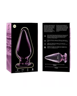 Nebula Series by Ibiza - Analplug Modell 4 Rosa Borosilikatglas 11cm - 5cm