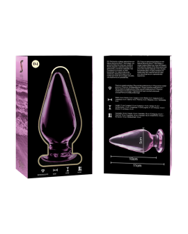 Nebula Series by Ibiza - Analplug Modell 4 Rosa Borosilikatglas 11cm - 5cm