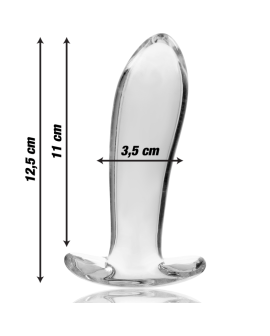 Nebula Series by Ibiza - Modell 5 Analplug Glas Klar 12,5 cm Ø 3,5 cm