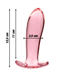 NEBULA SERIES BY IBIZA - Modell 5 Analplug Rosa Glas 12,5 cm
